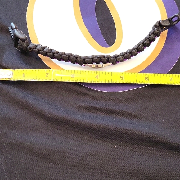 Black and Purple Paracord Bracelet - Picture 4 of 4